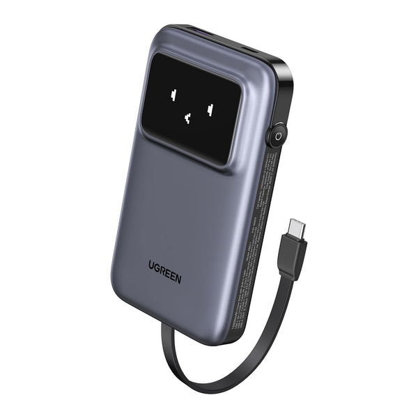 UGREEN Uno 10,000mAh 30W Power Bank with Built - in USB - C Cable - UGREEN EU