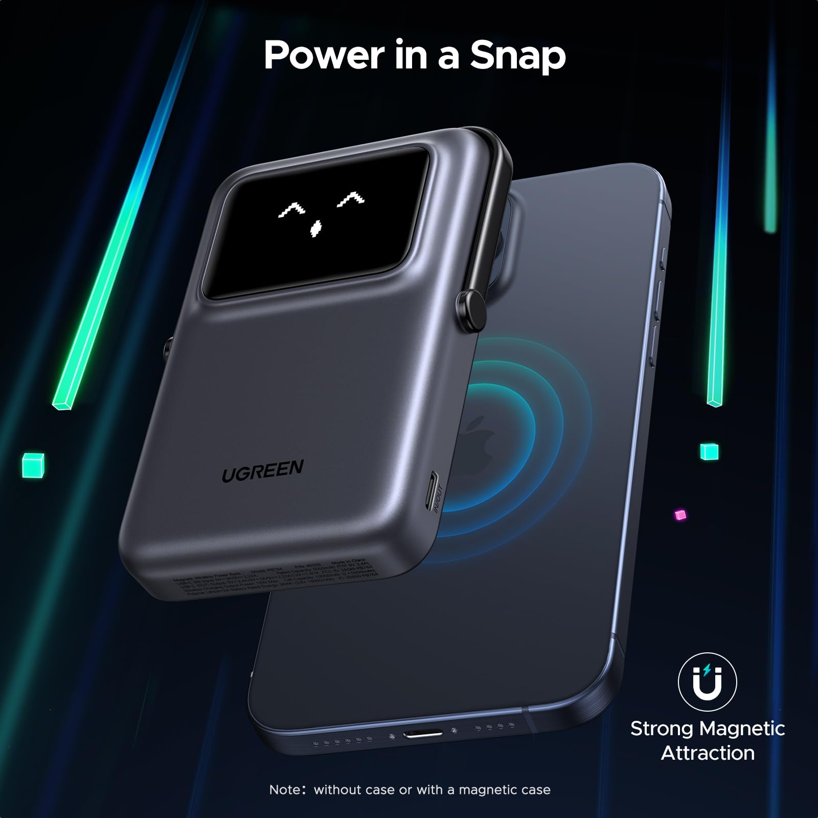 UGREEN Uno 10000mAh Magsafe Magnetic Power Bank, power in a snap,strong magnetic attraction