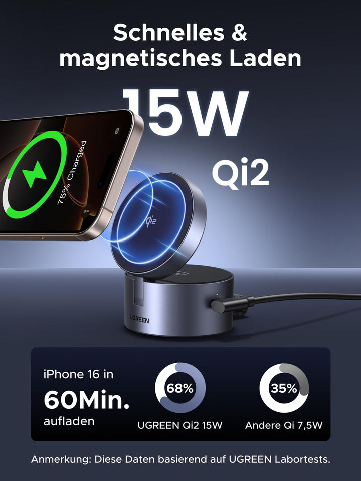 UGREEN UNO 3 - in - 1 Magnetic Wireless Charger 25W (MagSafe compatible) - UGREEN EU