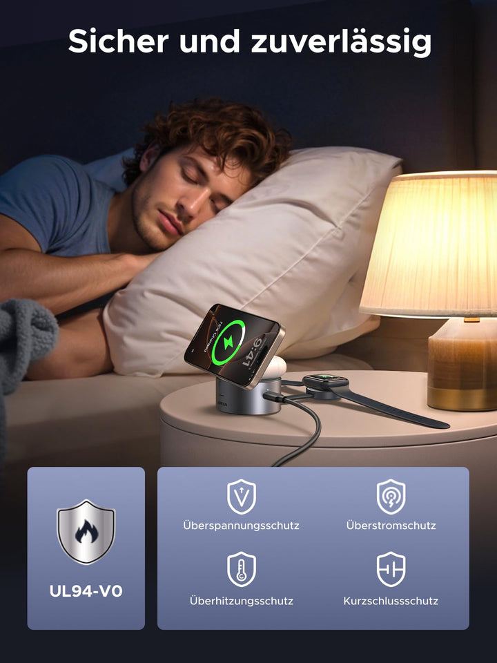 UGREEN UNO 3 - in - 1 Magnetic Wireless Charger 25W (MagSafe compatible) - UGREEN EU