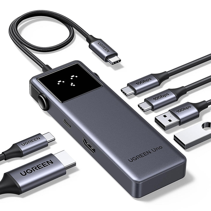 UGREEN Uno 6 in 1 USB - C Hub with 10Gbps USB - C & USB - A Data Ports - UGREEN EU