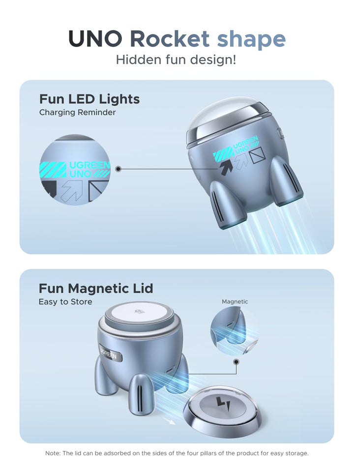 UGREEN UNO Dual Magnetic 2 - in - 1 Wireless Charger 30W (MagSafe Compatible) - UGREEN EU