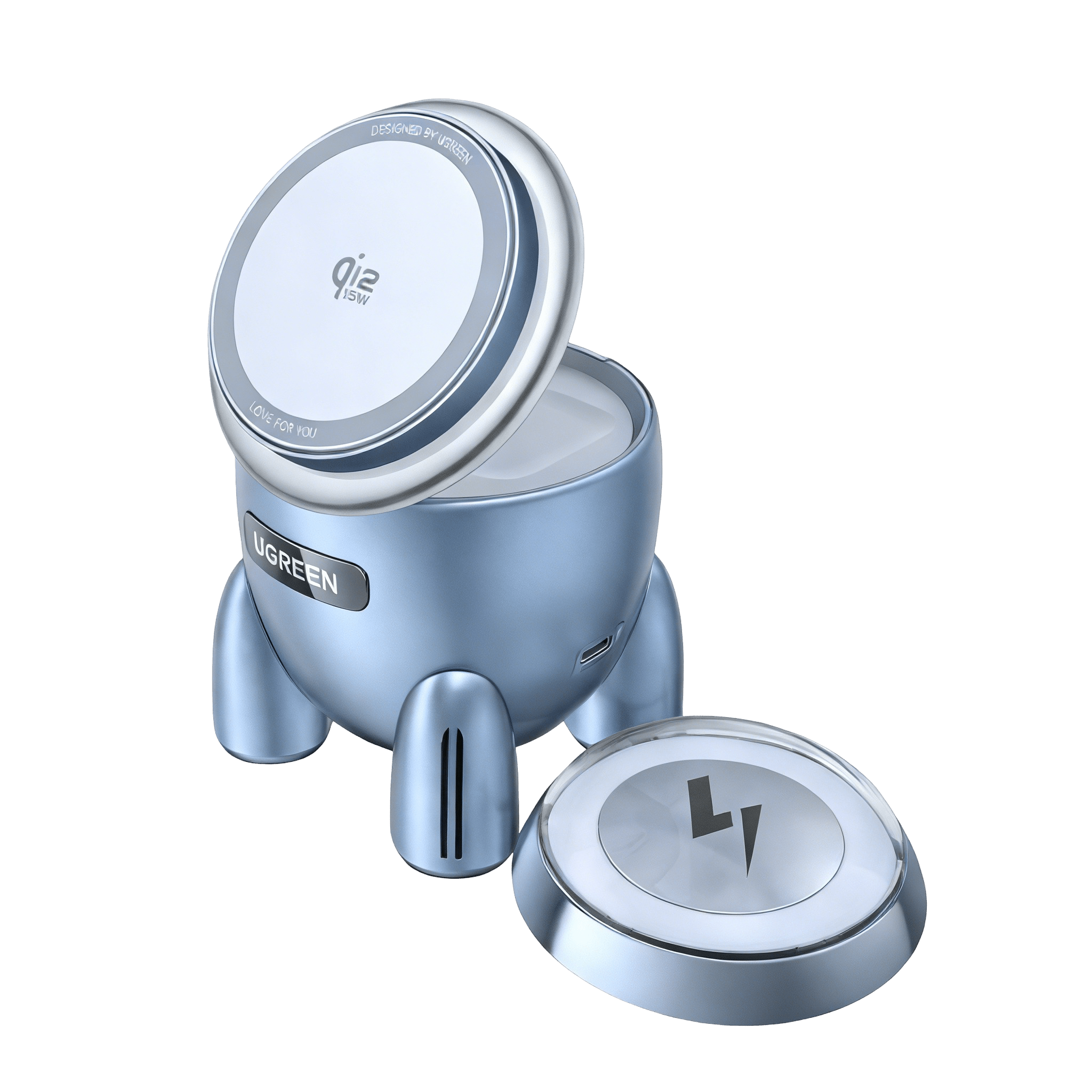 UGREEN UNO Dual Magnetic 2 - in - 1 Wireless Charger 30W (MagSafe Compatible) - UGREEN EU