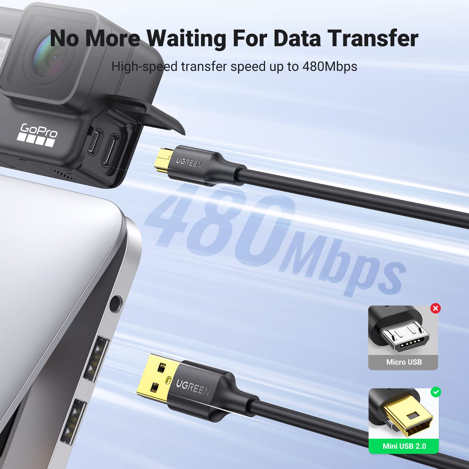 UGREEN USB 2 0 Data Cable Mini USB Charging Cable USB A To Mini USB ugreen-usb-2-0-data-cable-mini-usb-charging-cable-usb-a-to-mini-usb
