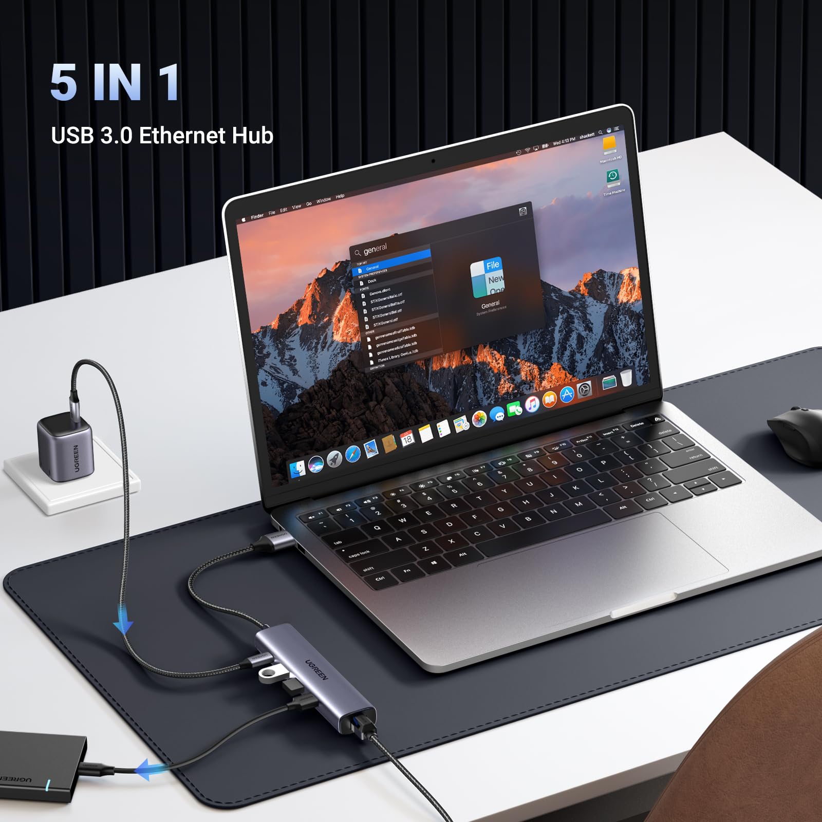 UGREEN USB 3.0 to Ethernet Adapter, 5 in 1 Multiport Hub | UGREEN EU
