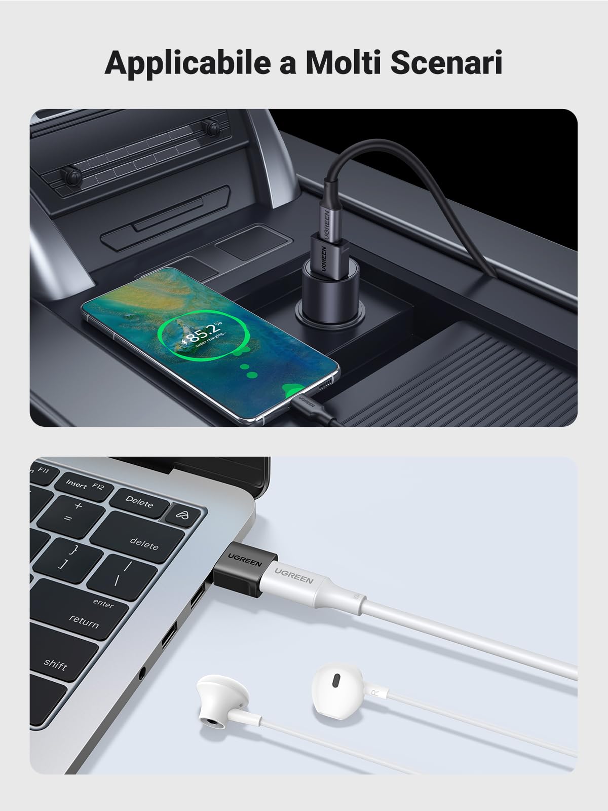 UGREEN USB C Adapter USB A 3.1 10Gbps 3 Pieces Male to Female Converter Type C Portable Compatible with iPhone 17 16 Pro Air Plus Max Galaxy S25 S24 CarPlay iPad PC Laptop MacBook - UGREEN EU