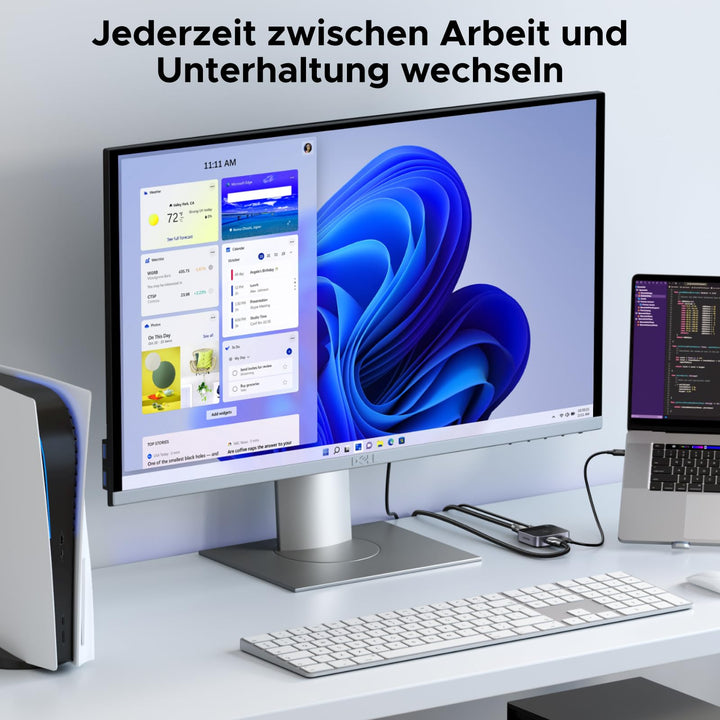 UGREEN USB C Switch 2 In 1 Out HDMI 4K@60Hz USB C Switch 2 PC 1 Monitor USB Switch, Plug & Play, HD Audio Sync, ESD-bescherming voor Steam Deck/Laptop/ Projector UGREEN USB C Switch 2 In 1 Out HDMI 4K@60Hz USB C Switch 2 PC 1 Monitor USB Switch, Plug & Play, HD Audio Sync, ESD-bescherming voor Steam Deck/Laptop/ Projector