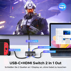 UGREEN USB - C and HDM 2 - In - 1 Out Switch 4K@60Hz - UGREEN EU