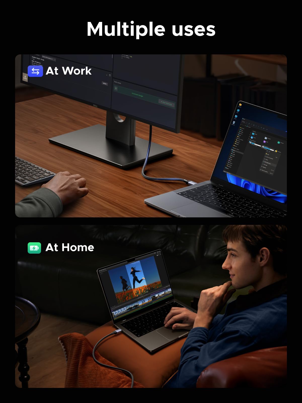 UGREEN USB - C Cable (240W, 10Gbps, 4K@60Hz) - UGREEN EU
