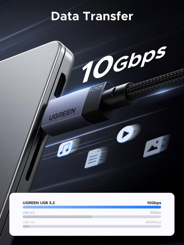 UGREEN USB - C Cable (240W, 10Gbps, 4K@60Hz) - UGREEN EU