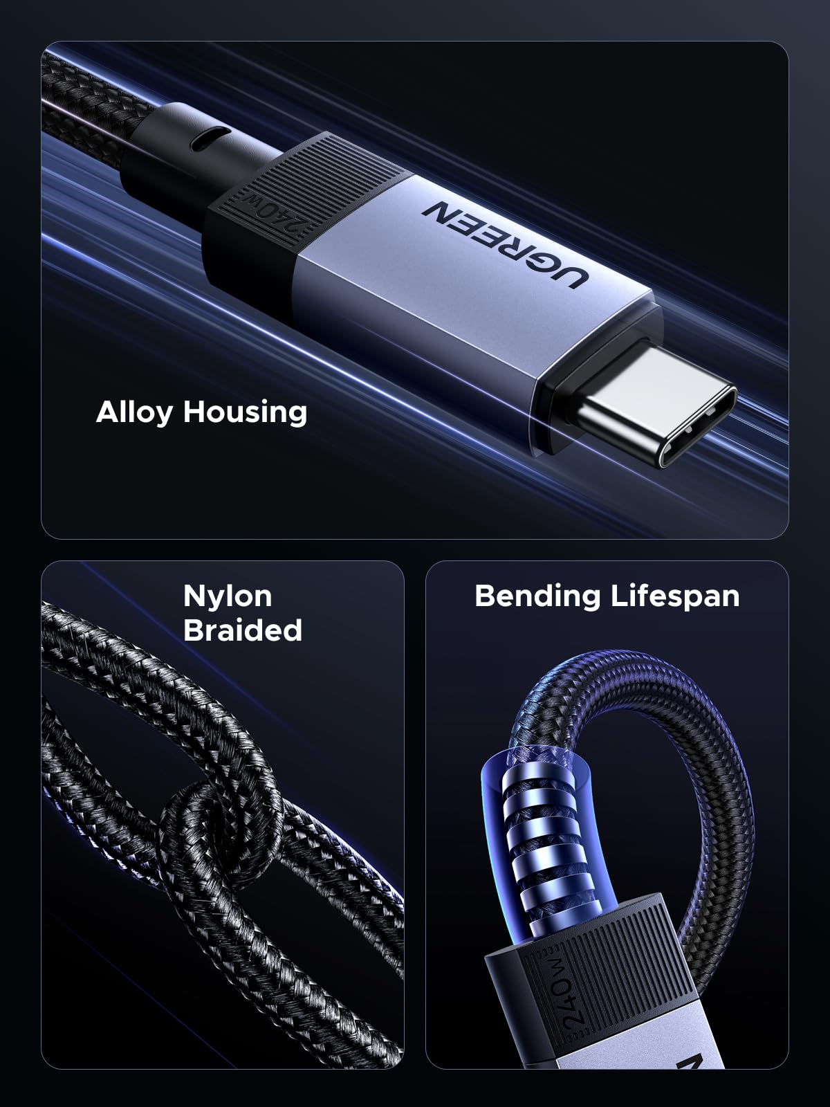 UGREEN USB - C Cable (240W, 10Gbps, 4K@60Hz) - UGREEN EU