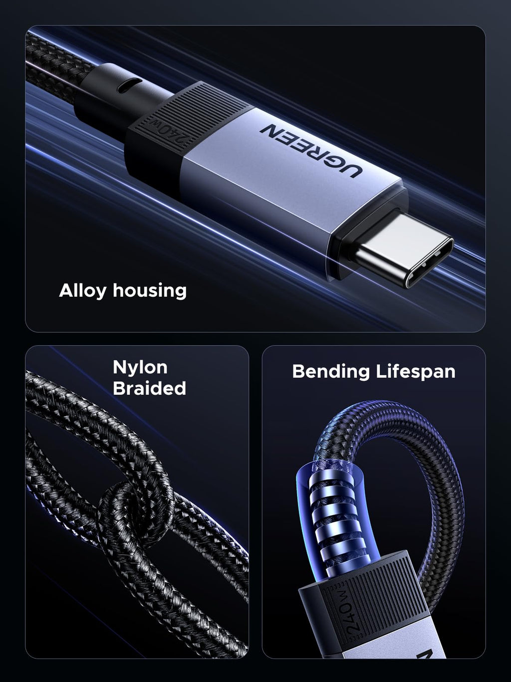 UGREEN USB-C Cable (240W, 40Gbps, 8K@60Hz) | UGREEN EU
