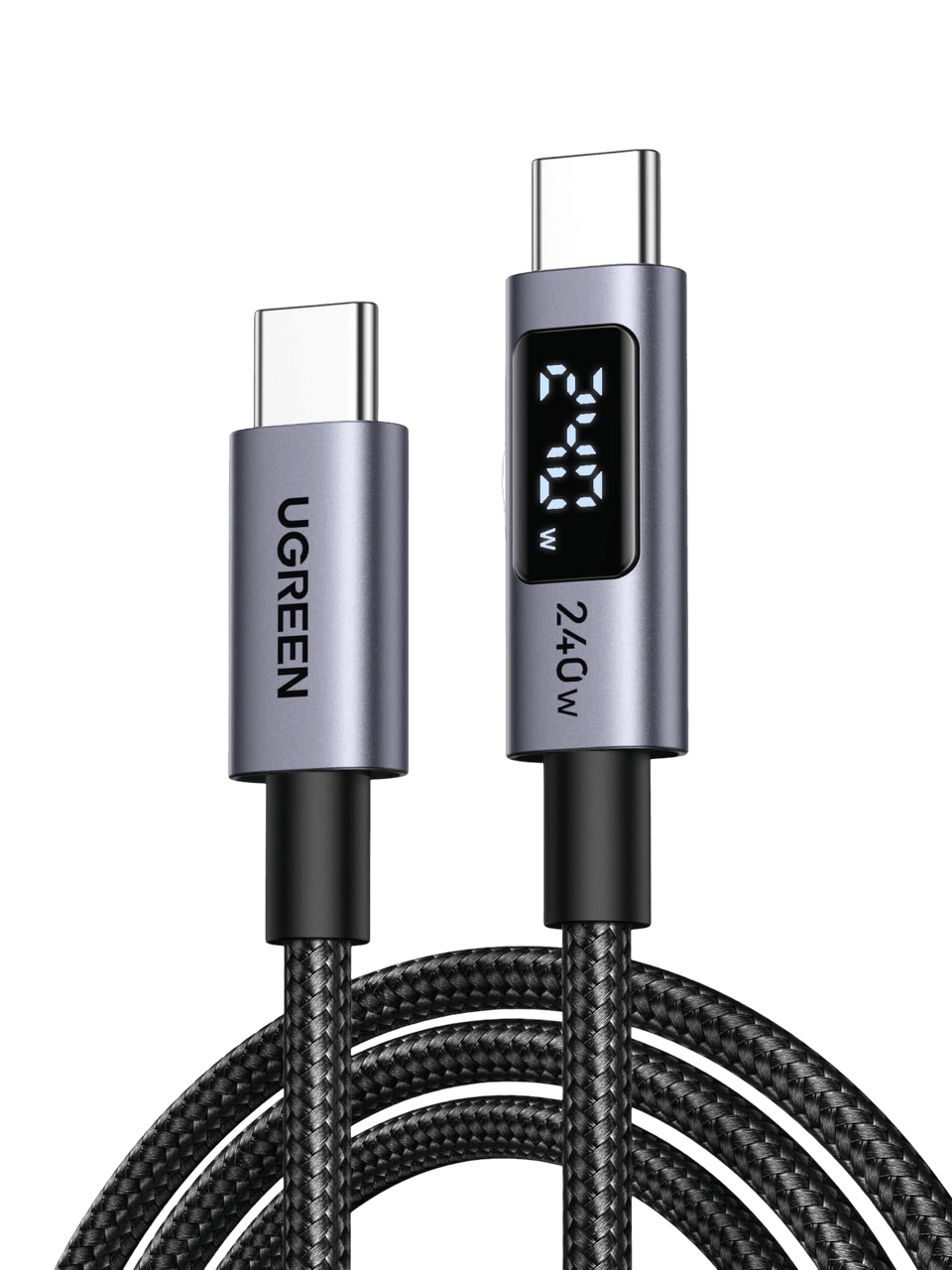 UGREEN USB-C-Kabel (240 W, 2 m, Digitalanzeige)