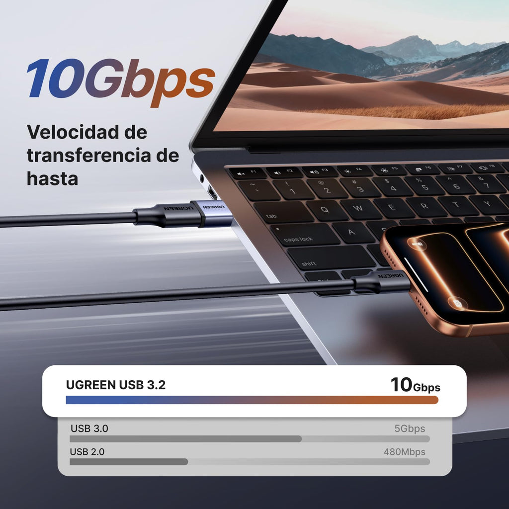 UGREEN USB C to USB 3.2 Adapter 10Gbps 5 Pcs Type C Female to Type A Male Converter Fast Charging and Data Transmission for iPhone 17 16 15 Plus Pro MAX MacBook iPad Air Galaxy S25 - UGREEN EU
