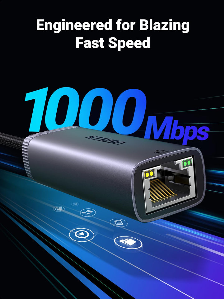 UGREEN USB to Ethernet Adapter USB to 10 100 1000 Mbps Gigabit