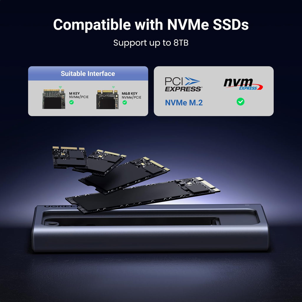 UGREEN USB4 M.2 NVMe SSD Enclosure 40Gbps 8TB - UGREEN EU