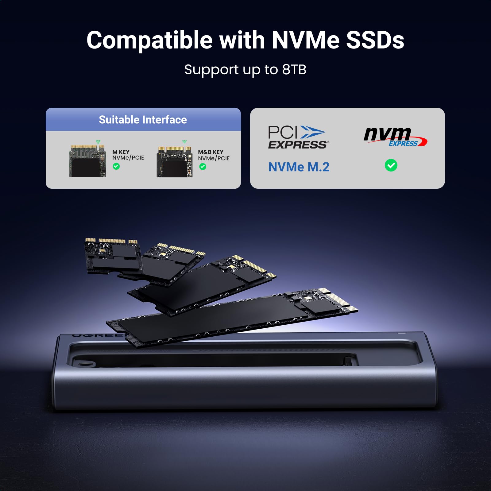 UGREEN USB4 M.2 NVMe SSD Enclosure 40Gbps 8TB - UGREEN EU