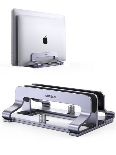 UGREEN Vertical Laptop Stand Holder Desk Dual Aluminum Dock Compatible