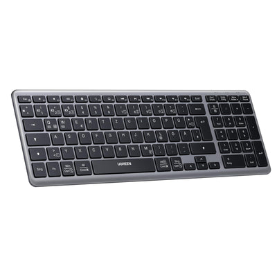 UGREEN Wireless Bluetooth Keyboard (BT5.0+2.4G), Rechargeable Ultra-Slim with Numeric Keypad