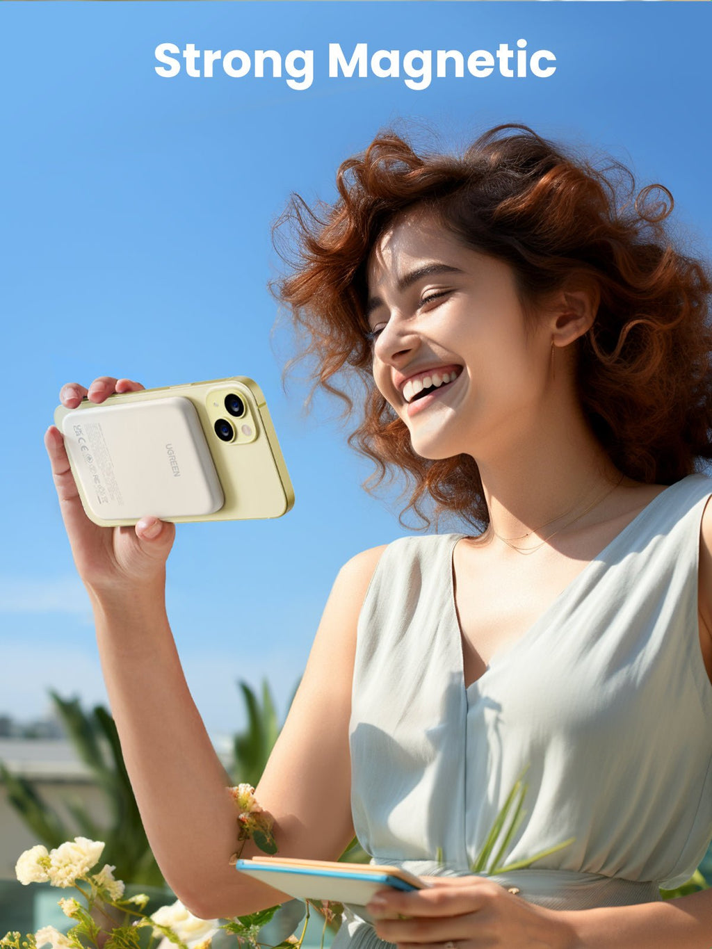 UGREEN Wireless Powerbank 5000mAh Magnetische Power Bank, strong magneic 