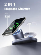 UGREEN Zapix 2 - in - 1 Magnetic Charger Stand (Qi2 25W, MagSafe Compatible) - UGREEN EU