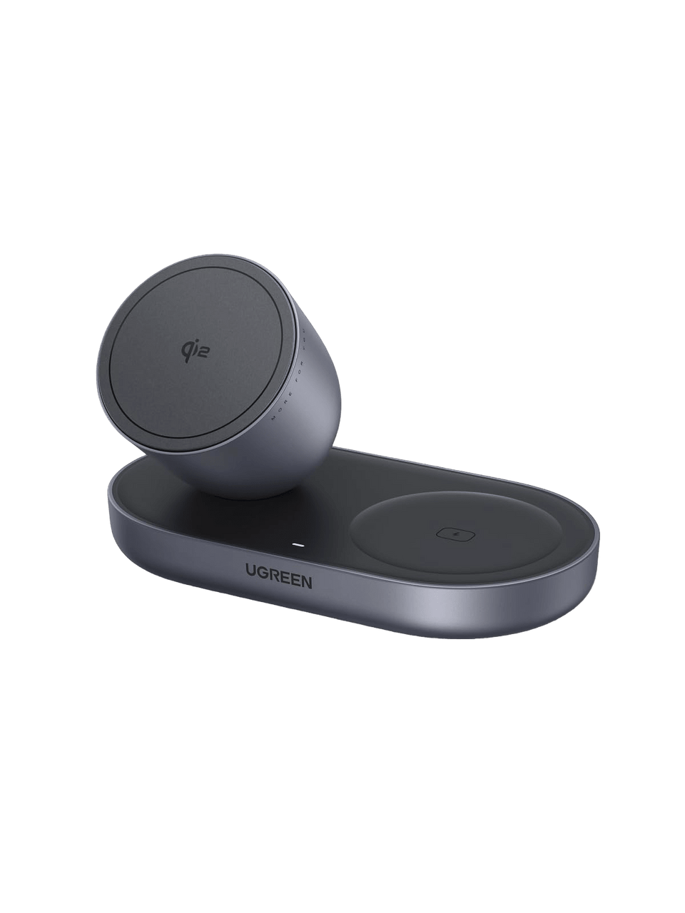 UGREEN Zapix Magnetisches kabelloses Ladegerät (2-in-1, Qi2 15W, MagSafe-kompatibel)