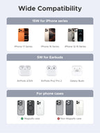 UGREEN Zapix Magnetic Wireless Charger (2 - in - 1, Qi2 15W, MagSafe Compatible) - UGREEN EU