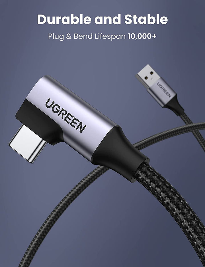 UGREEN Right Angle USB C Cable 3.0 Type C Charger Cable Fast Charging 5Gbps - UGREEN