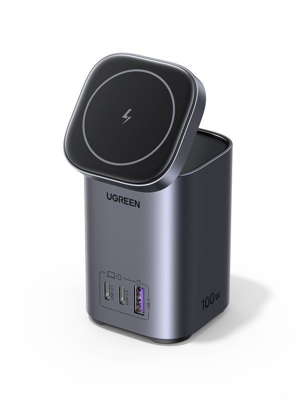 Ugreen 100W GaN Mini MagSafe Power Station with 15W Wireless MagSafe Charger - UGREEN
