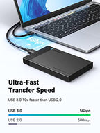 UGREEN 2.5 Inch Hard Drive Enclosure SATA HDD Caddy External USB 3.0 Hard Disk Case - UGREEN