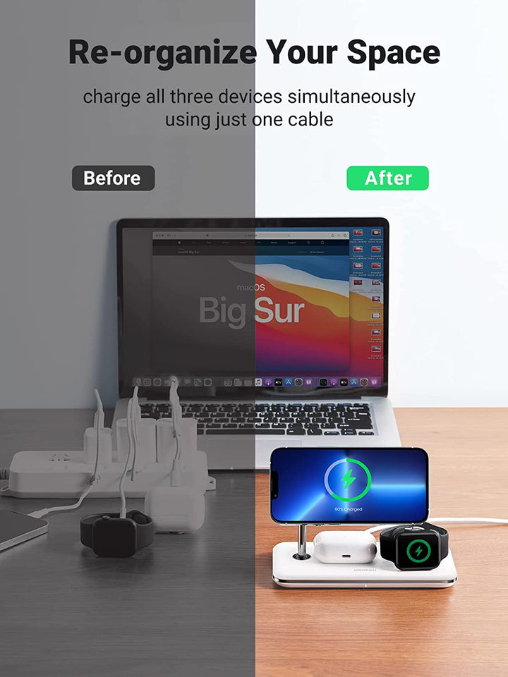Ugreen 3-in-1 MagSafe Wireless Charging Station - UGREEN