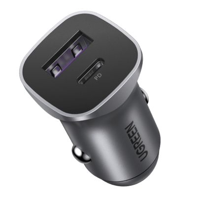 Chargeur de voiture Ugreen 30W avec câble USB C 60W PD&QC3.0 Charge rapide 