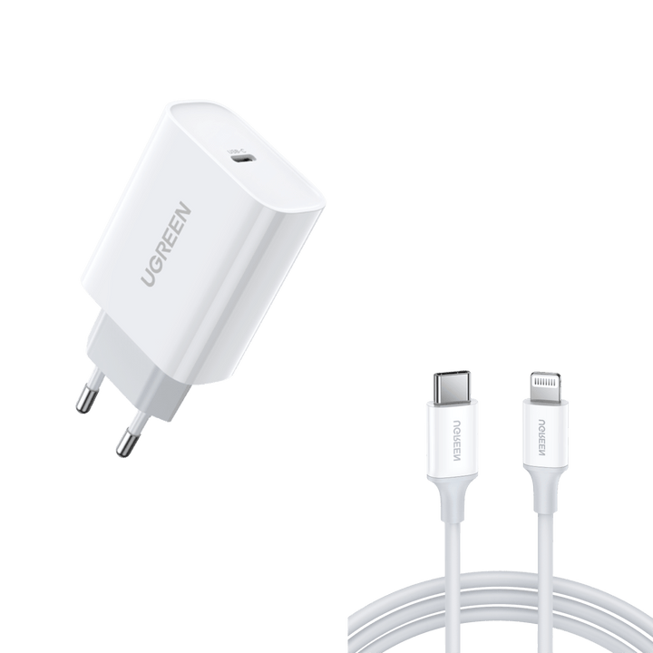 Ugreen 30W USB C Charger With PD3.0 & 1m Lightning Cable - UGREEN