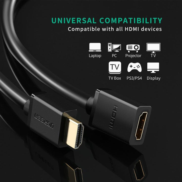 Câble Ugreen Câble HDMI 4K 30 Hz 3D 18 10 m noir (HD104 10110) - ✓