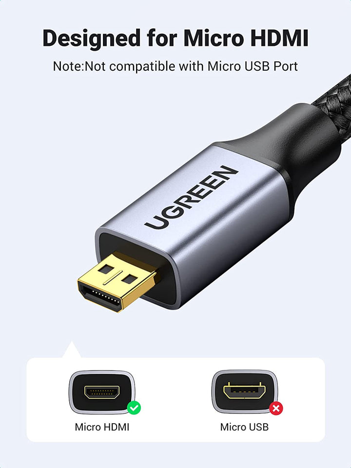 Ugreen 4K 60Hz Micro HDMI 2.0 to HDMI Cable - UGREEN