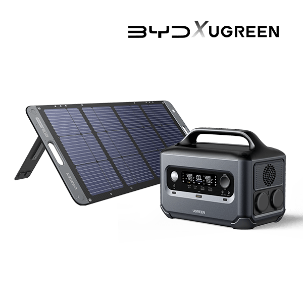 Ugreen 600W Portable Power Station + Foldable Solar Panel 100W - UGREEN