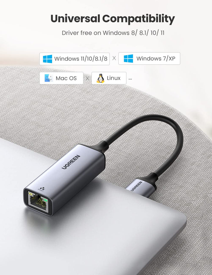Ugreen Aluminum USB 3.0 Lan Ethernet Adapter - UGREEN