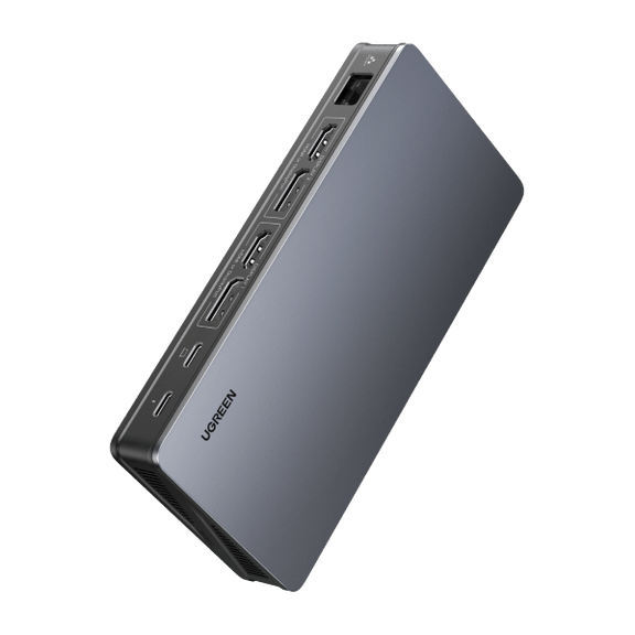 UGREEN Revodok Pro 308 USB-C Docking Station, Triple Display 2 HDMI/VGA, 10Gbps USB-A, 100W PD