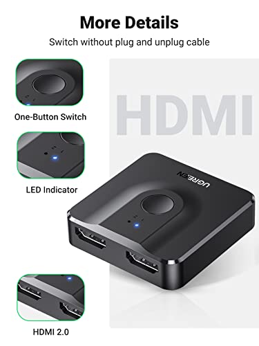 UGREEN HDMI Switch 4K@60Hz HDMI Splitter Bi-directional Switcher - UGREEN