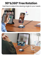 UGREEN iPhone and AirPods 2-in-1 Magnetic Wireless Charging Station, free rotation, feel free to adjust the viewing angle to your needs