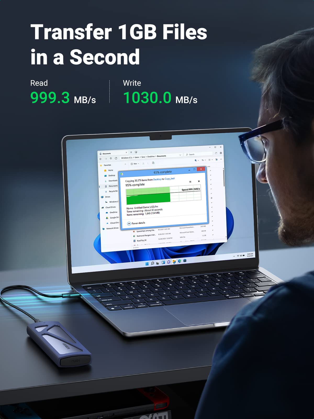 Ugreen M.2 NVMe 10 Gbps SSD Enclosure - UGREEN
