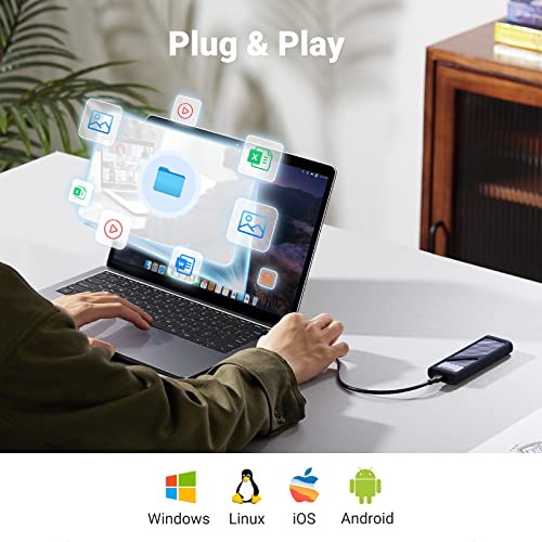 UGREEN M.2 NVMe SATA SSD Gehäuse USB 3.2 Gen 2 10 Gbps Aluminium - UGREEN