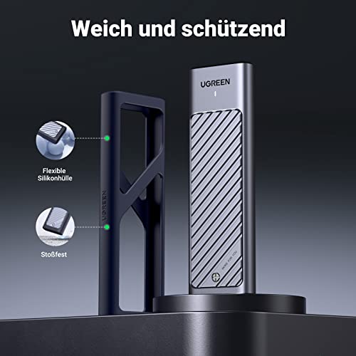 UGREEN M.2 NVMe SATA SSD Gehäuse USB 3.2 Gen 2 10 Gbps Aluminium - UGREEN