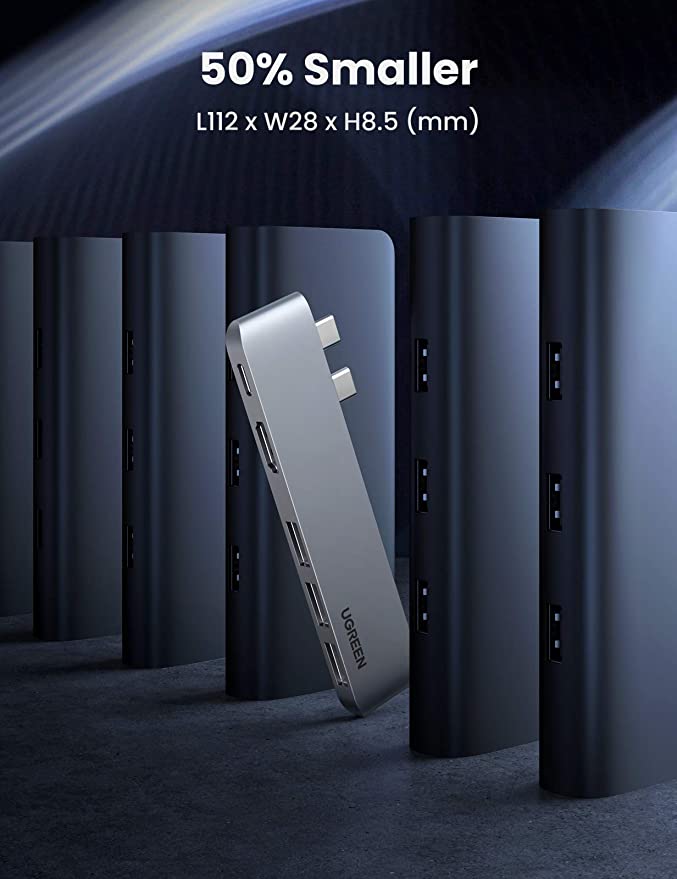 Adaptador Ugreen 70495 USB-C 5 en 1 Gris MacStore Online