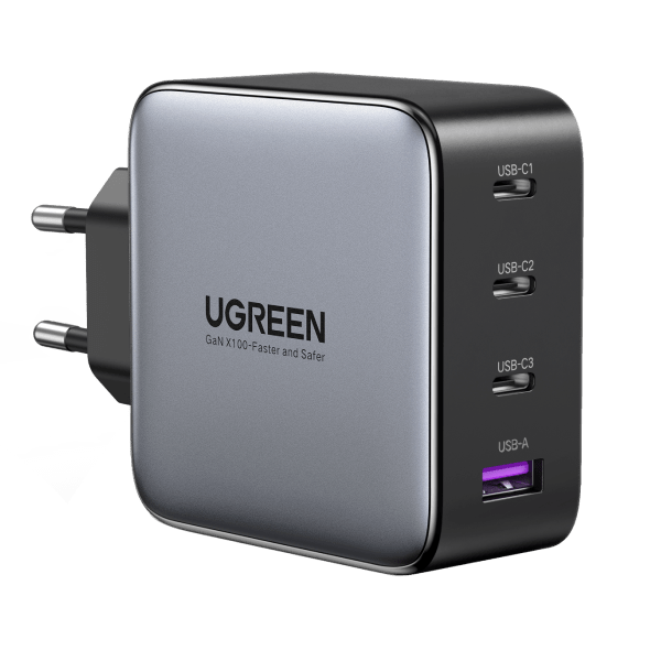 Carregador de Parede UGREEN Nexode 100W USB C GaN com 4 Portas