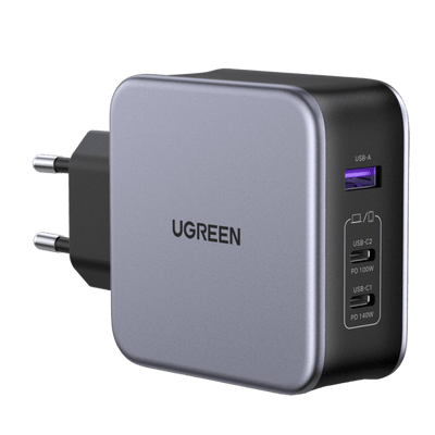 Ugreen Nexode 140W USB C GaN-oplader-3-poorten wandoplader