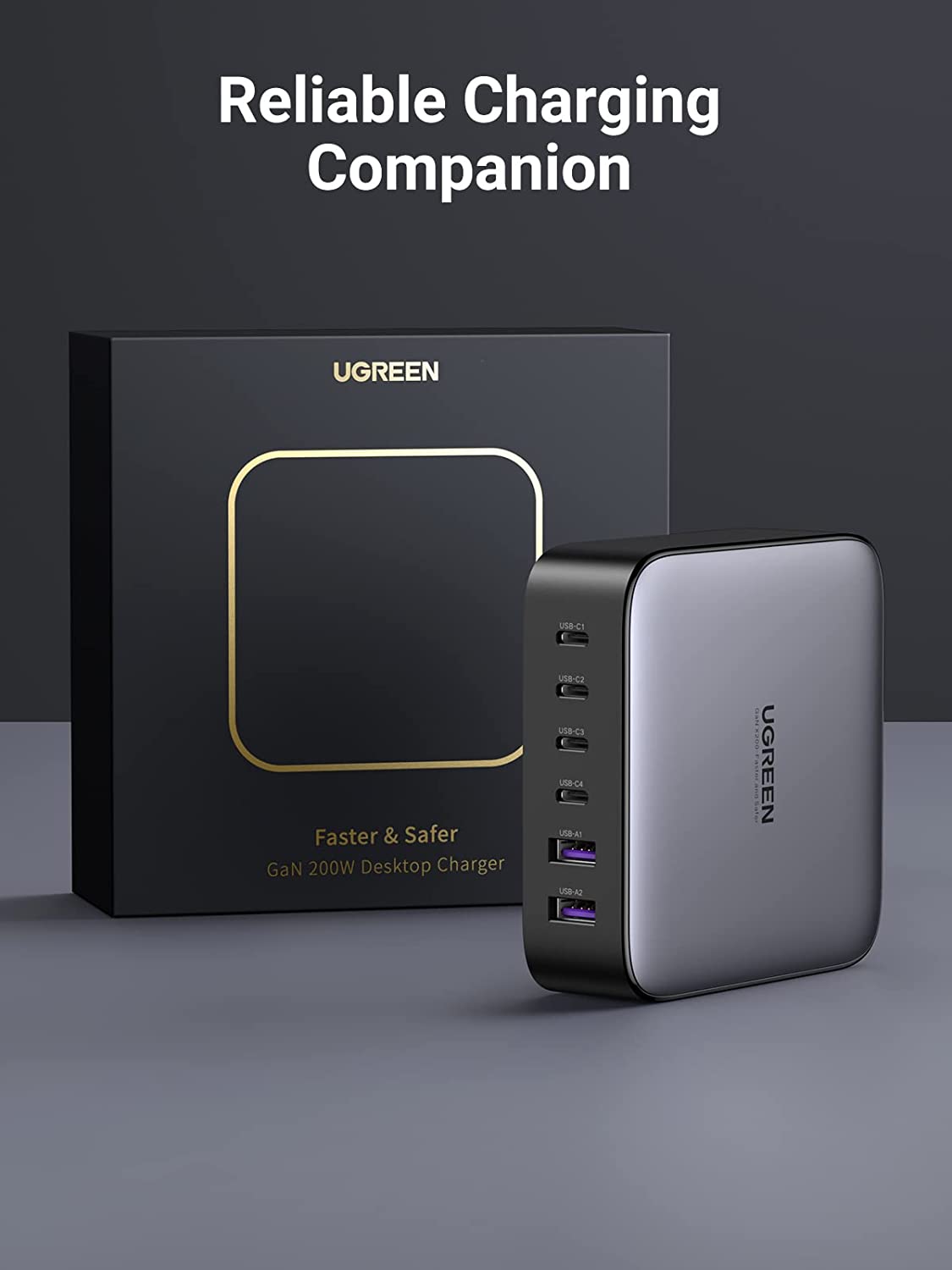 Ugreen Nexode 200W USB C GaN Charger-6 Ports Desktop Charger – UGREEN