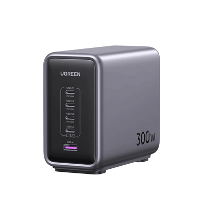 Chargeur USB-C mural GaN Ugreen Nexode 300 W 5 ports 
