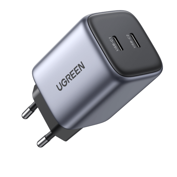 Ugreen GAN Tech Charger - Chargeur Ultra Rapide 65W PD PPS à 3 Ports  (2*USB-C + USB-A) à prix pas cher