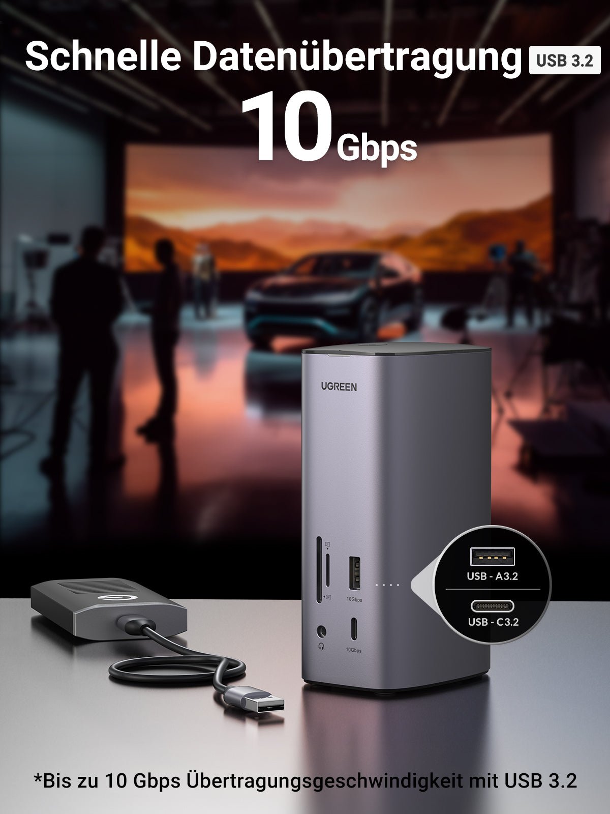 Ugreen Revodok Pro 312 Triple Display 12-in-1 USB C 8K Universal Docking Station - UGREEN